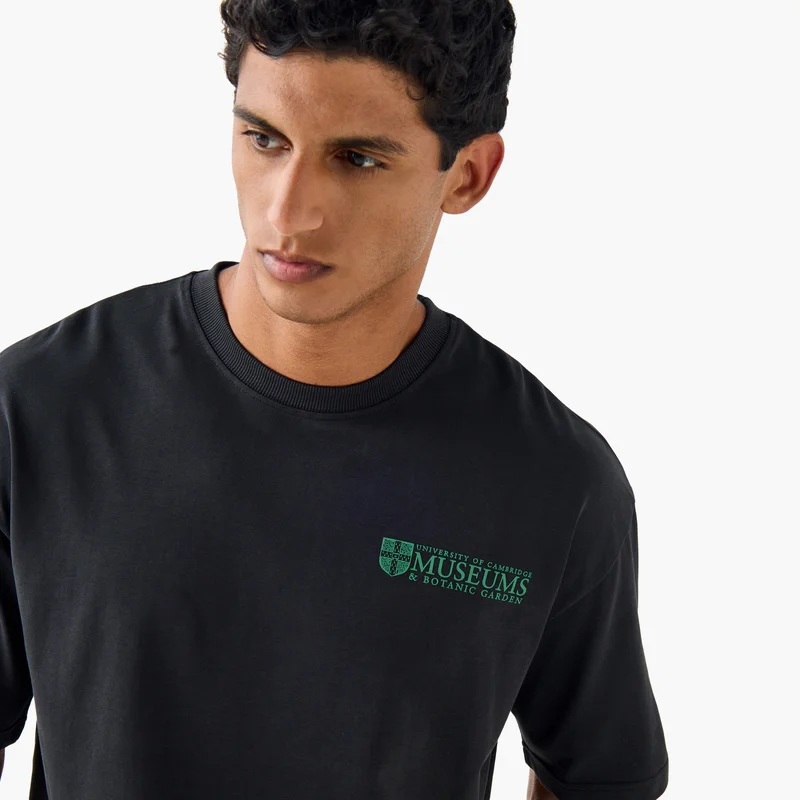 Splash FAV Graphic Print T-shirt with Crew Neck