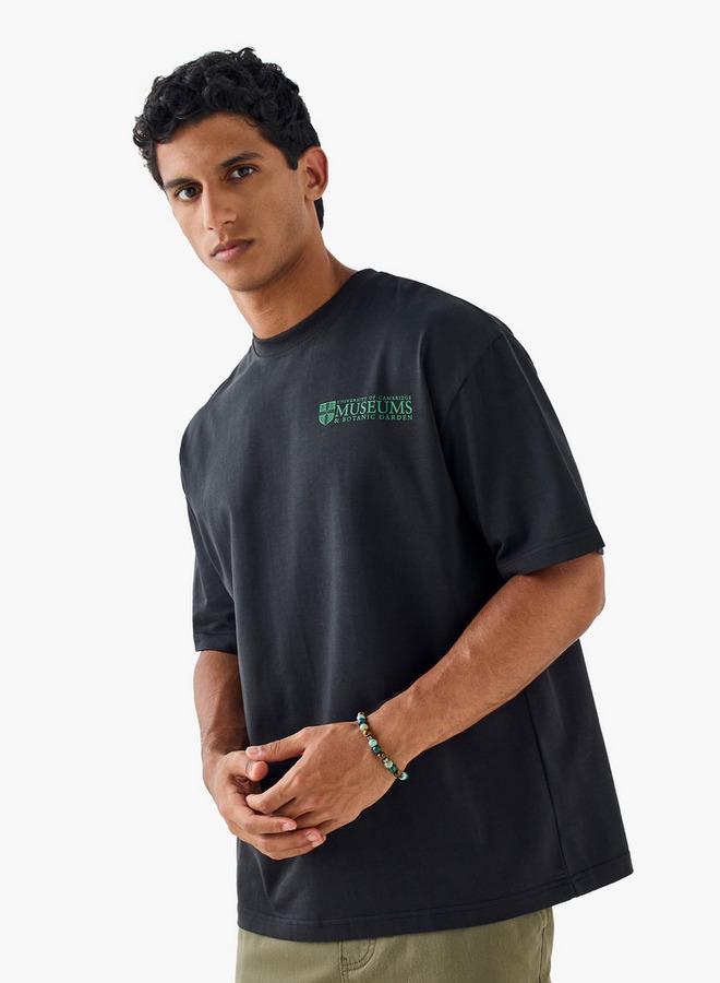 SP Characters Museum Print T-shirt with Crew Neck - Image 1