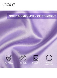 Unique 10 Pcs Satin Napkins, Square Table Napkins, 17x17" Soft Dinner Napkins Elegant Silk Napkins for Dinner Wedding Parties, Soft Smooth Fabric Washable Napkins for Parties, Weddings and Dinners (Lavender)  - Image 4