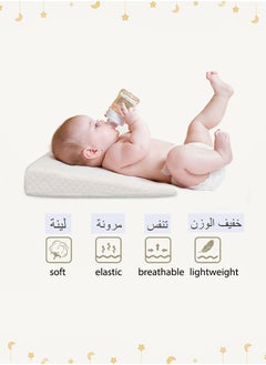 Sumkyle Baby Wedge Pillow, Soft Square Crib Wedge Pillow With Washable Cover, Feeding Pillows for Reflux Baby Sleep, GERD, Breathing Difficulty  - Image 4
