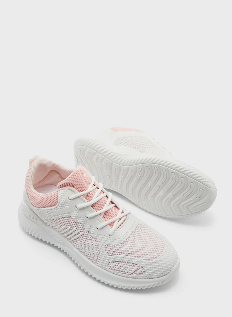 Ginger Coloured Bubble Sole Knit Sneaker