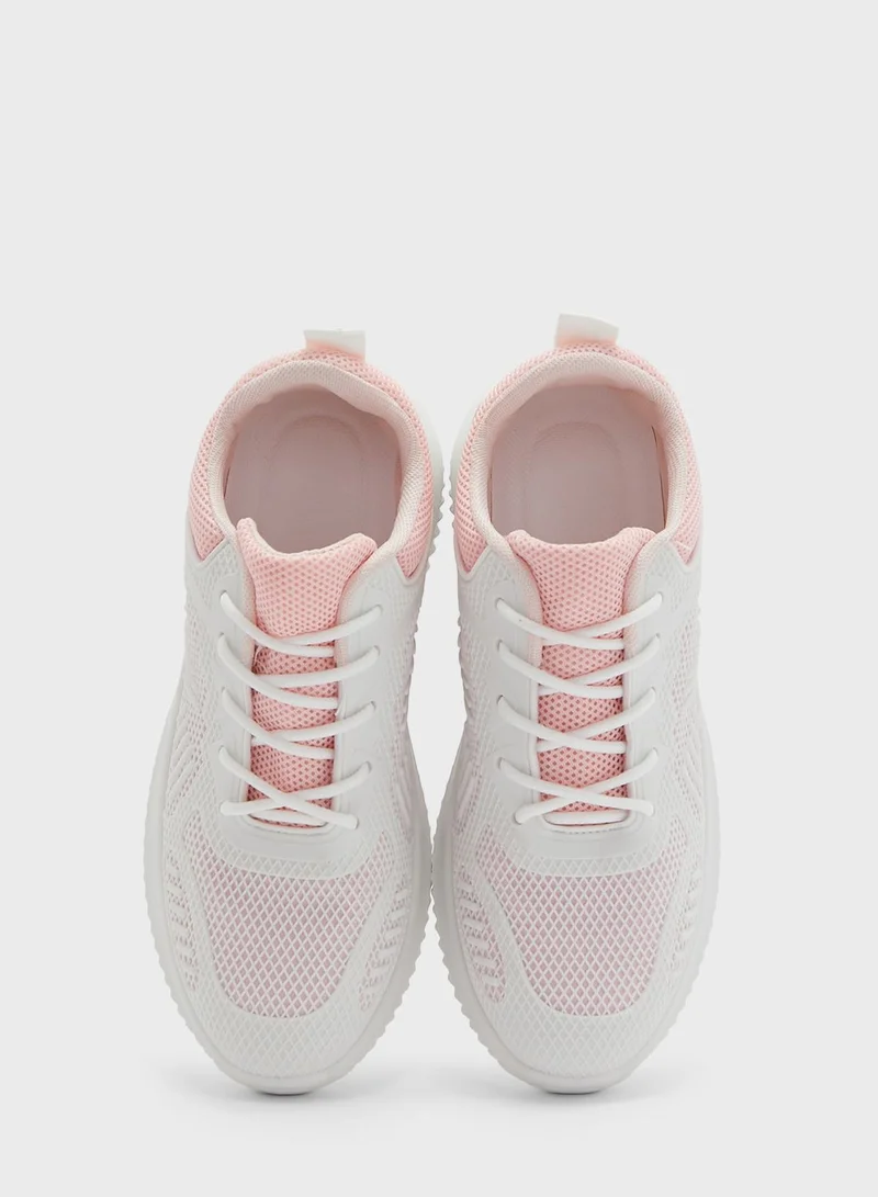 Ginger Coloured Bubble Sole Knit Sneaker