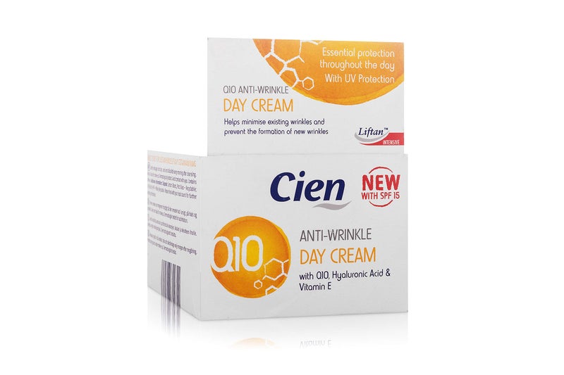 Cien Anti-Wrinkle Anti-Age Day Cream with Q10 and Vitamin E with UV Filter 50 ml - Image 3