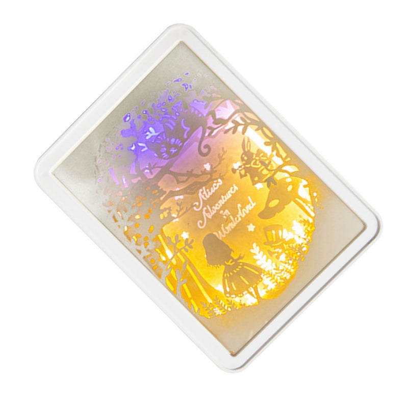 Papercut Light Box Soft Warm Light Romantic USB Battery Powered 3D Paper Carving Lamp for Bedroom Office Party Type 1 (Manual Switch) - Image 2