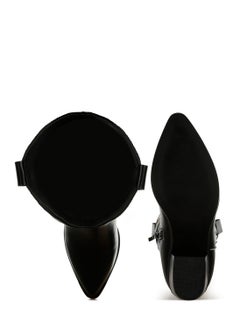 London Rag Winged Patchwork Cowboy Boots in Black  - Image 4