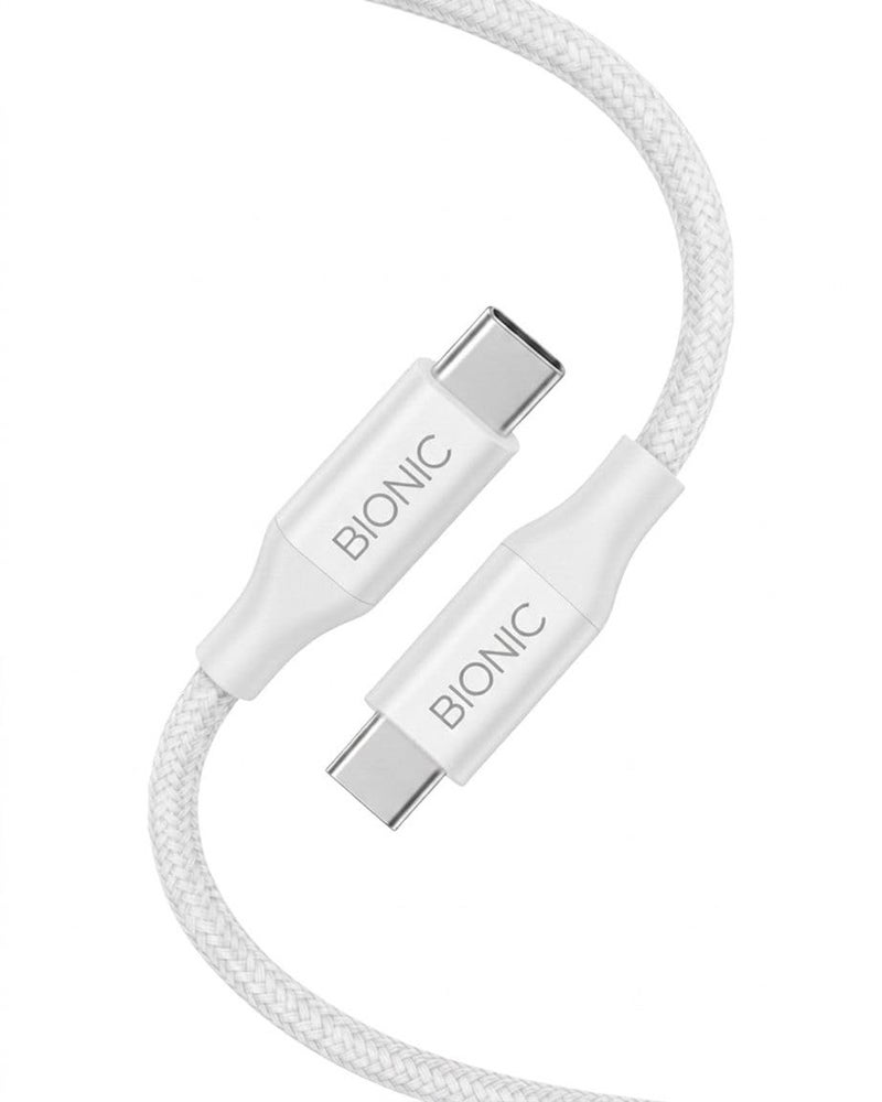 بيونيك كابل شحن سريع من نوع BIONIC بقدرة 45 واط وموصل USB-C إلى USB-C، طوله 1 متر، يدعم تقنيات الشحن عالية السرعة PD 3.0 وPPS، متوافق مع أجهزة آيفون 16/15، سامسونج جالاكسي S24 Ultra/S23، هواوي، أوبو، فيفو، وجميع الأجهزة التي تستخدم منفذ Type-C. - Image 1