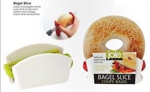 Joie Small Bagel Slicer, English Muffin Cutter, Knife Guides Easily Fold for Compact Storage, Handy Kitchen Gadget for Breakfast and Lunch Sandwiches, BPA-Free, Dishwasher Safe - Image 4