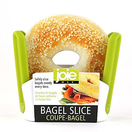 Joie Small Bagel Slicer, English Muffin Cutter, Knife Guides Easily Fold for Compact Storage, Handy Kitchen Gadget for Breakfast and Lunch Sandwiches, BPA-Free, Dishwasher Safe - Image 1