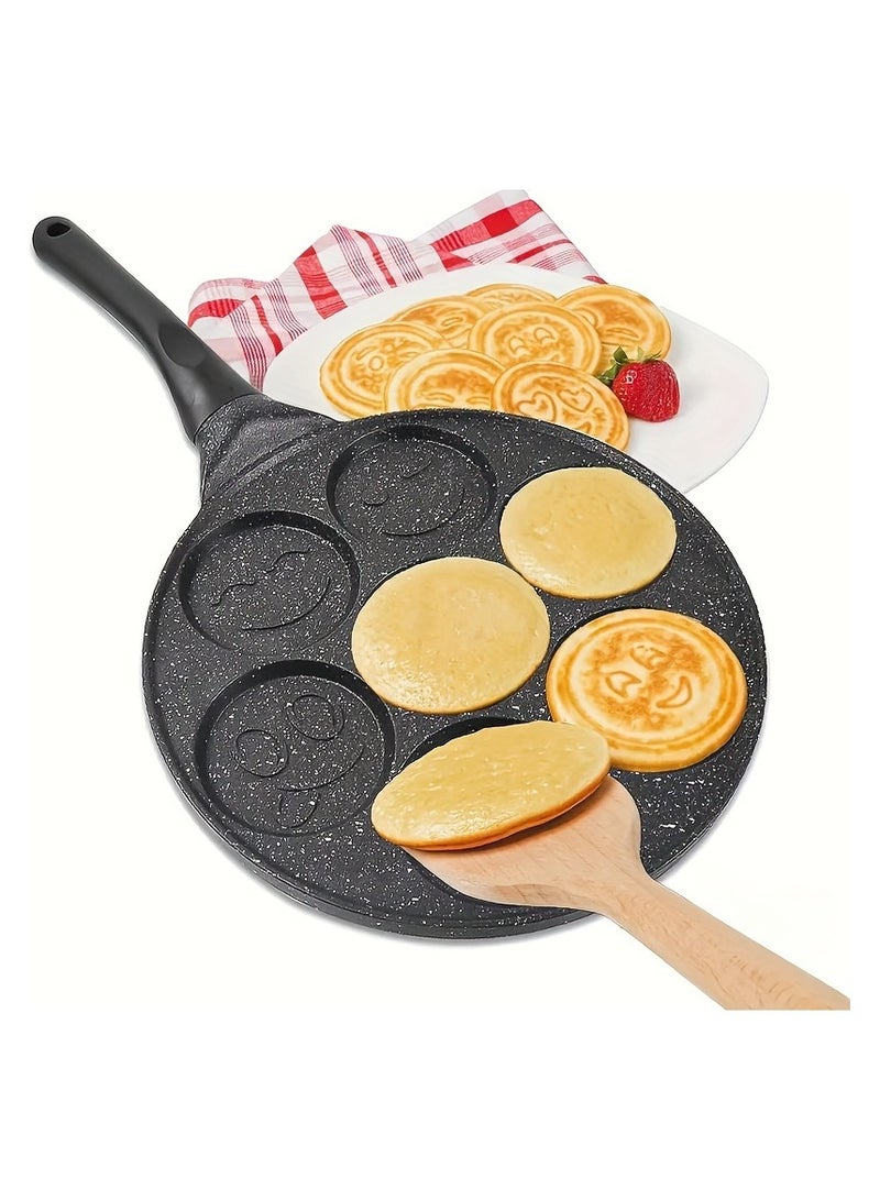 صينية بان كيك مانعة للالتصاق، صينية بان كيك 7 وجه مبتسم، صينية فطائر، صينية بيض 26 سم لمواقد الغاز - Image 1