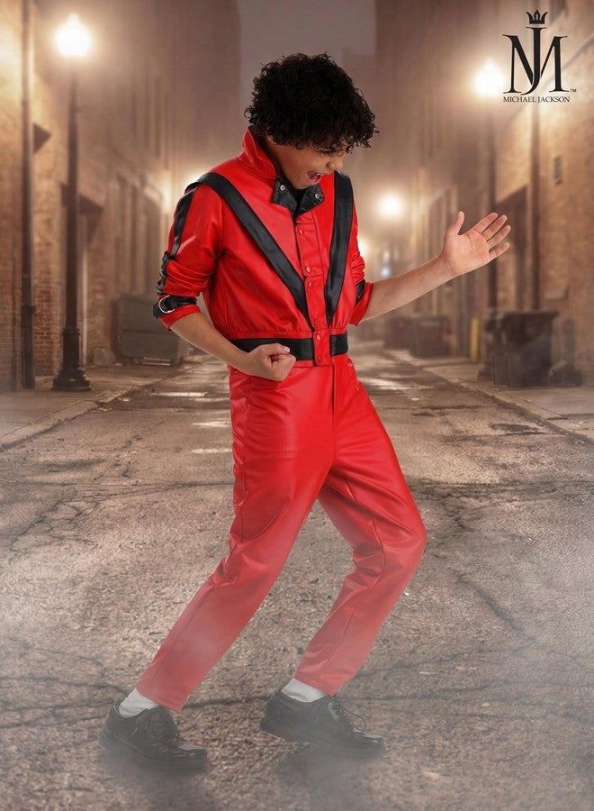 Fun Costumes Kid's Michael Jackson Thriller Costume, Red Tracksuit Michael Jackson Kids Costume for Halloween Outfit Medium - Image 2