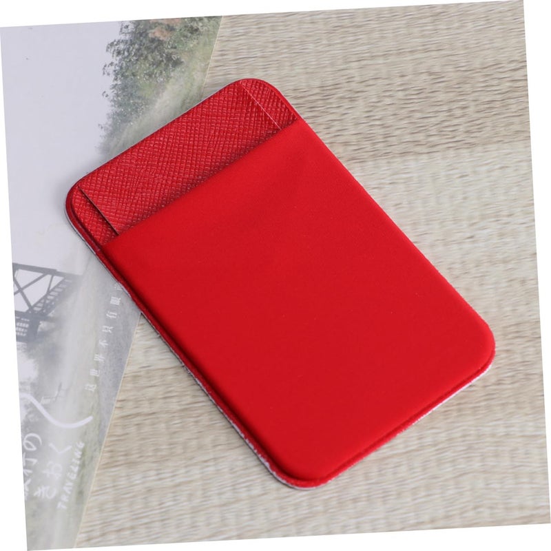 Red Pu Leather Phone Holder Wallet Case With Card Slot And Stand - Image 5