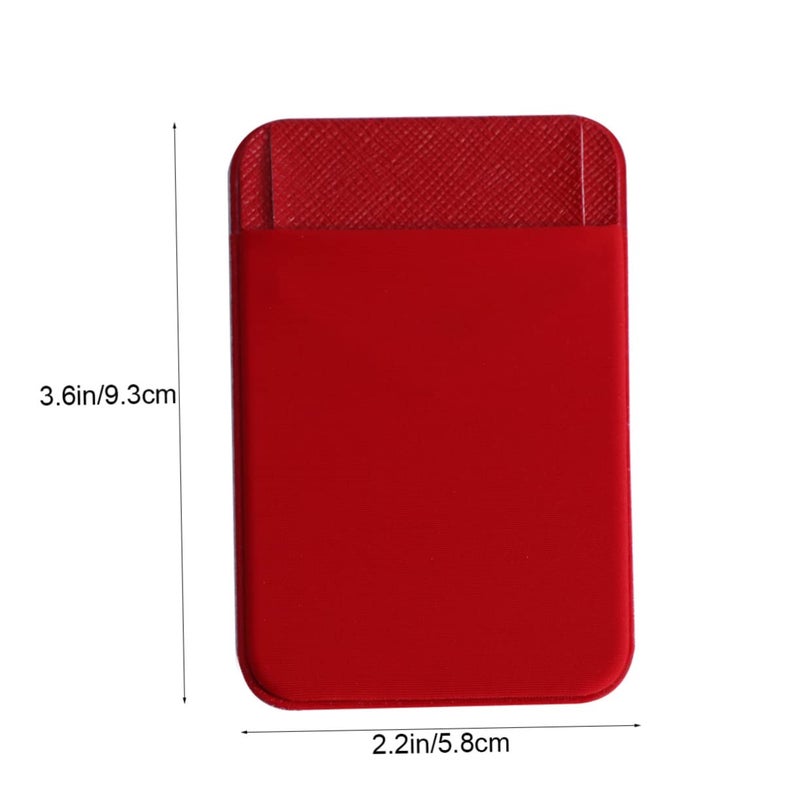 Red Pu Leather Phone Holder Wallet Case With Card Slot And Stand - Image 3