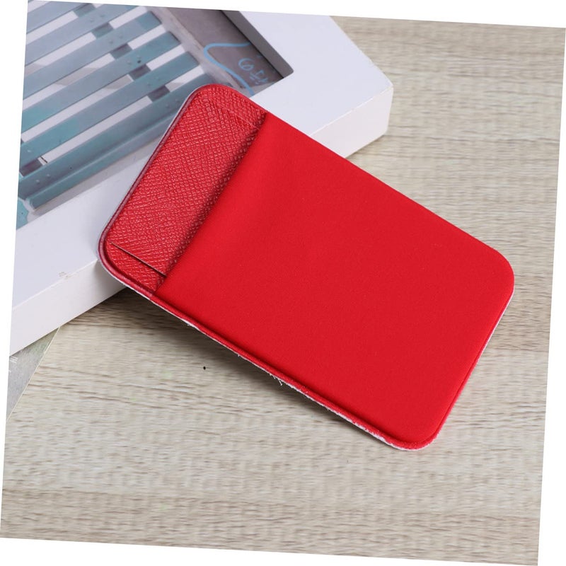 Red Pu Leather Phone Holder Wallet Case With Card Slot And Stand - Image 4
