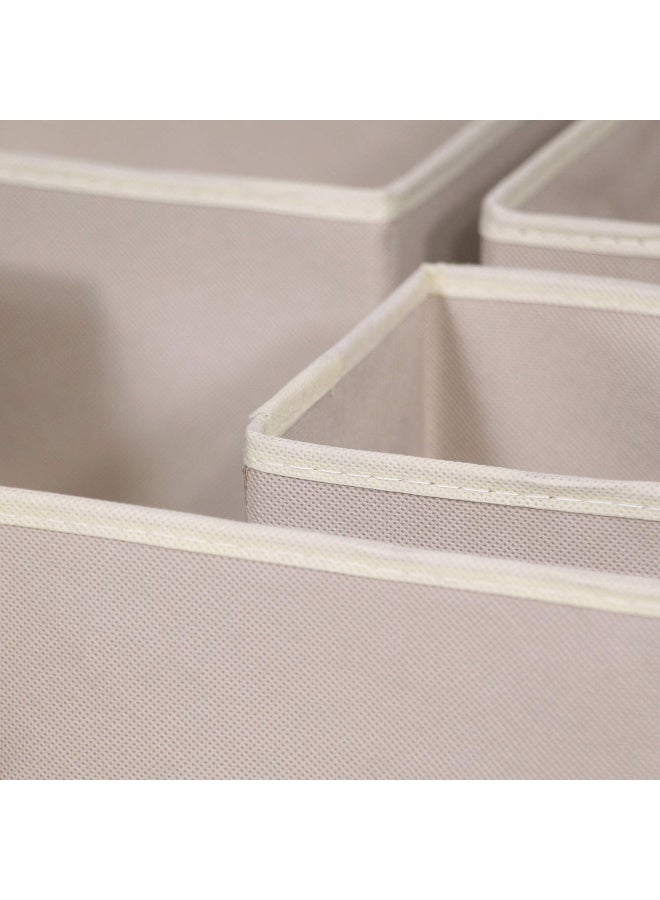 Diommell  9 Pack Foldable Cloth Storage Box Closet Dresser Drawer Organizer Fabric Baskets Bins Containers Divider For Baby Clothes Underwear Bras Socks Lingerie Clothing Beige 333  - Image 5
