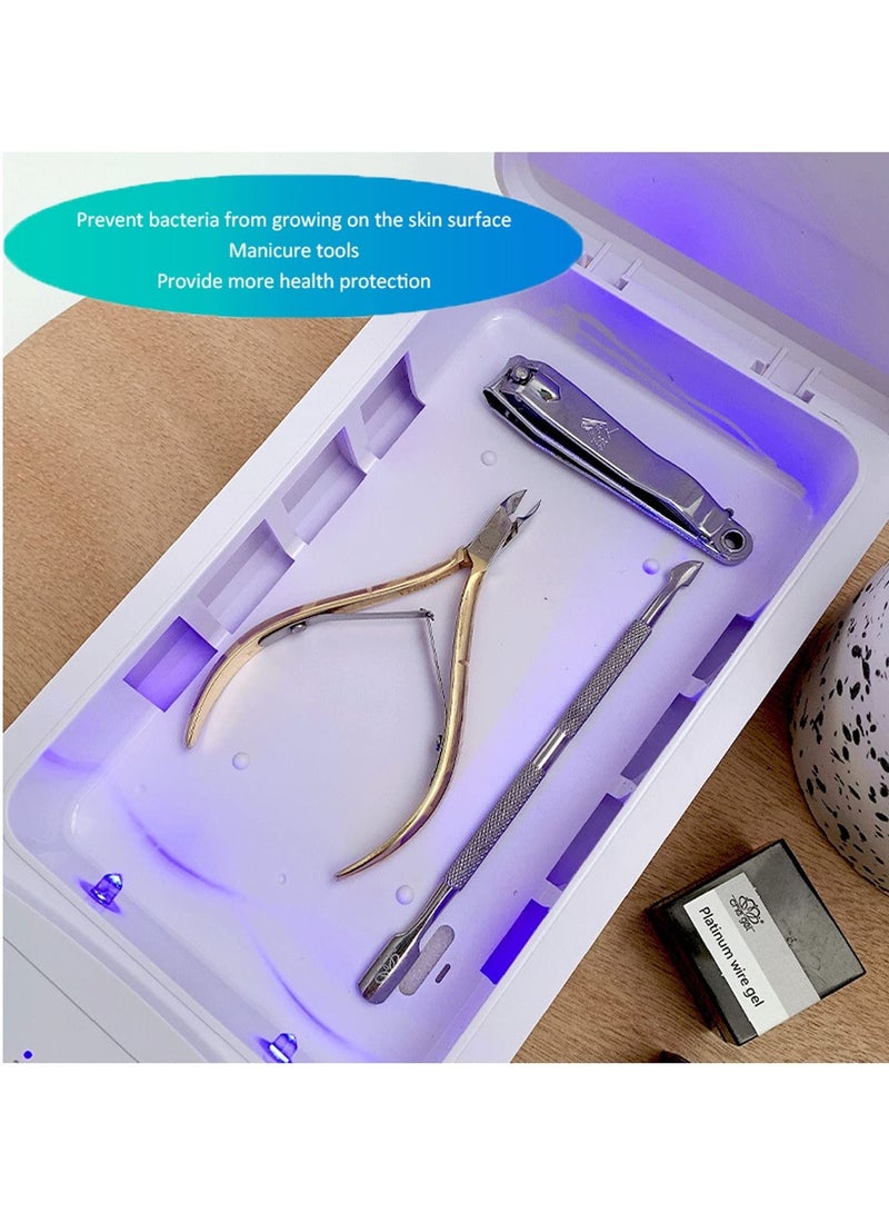 Excefore Sterilization Box, Plastic Clean Multipurpose UV Ultraviolet Sterilizer for Manicure Salon,tweezers, Scissors, Jewelry, Phone, Watch, Keys  - Image 4