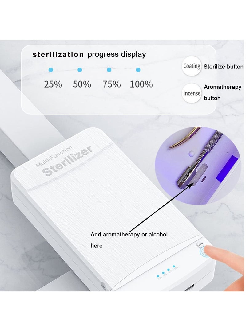 Excefore Sterilization Box, Plastic Clean Multipurpose UV Ultraviolet Sterilizer for Manicure Salon,tweezers, Scissors, Jewelry, Phone, Watch, Keys  - Image 2