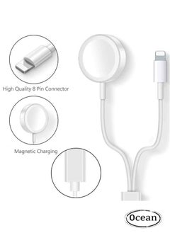 Ocean 2 in 1 Apple iPhone Watch Charger, 20W PD USB C Fast Charging Block Cube with 4.5 ft/1.5m Long iWatch Charger Cable For Apple Watch Series 8/SE/7/6/5/4/3/2, iPhone 14/13/12/11 Pro Max  - Image 1
