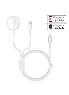 Ocean 2 in 1 Apple iPhone Watch Charger, 20W PD USB C Fast Charging Block Cube with 4.5 ft/1.5m Long iWatch Charger Cable For Apple Watch Series 8/SE/7/6/5/4/3/2, iPhone 14/13/12/11 Pro Max  - Image 4