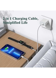Ocean 2 in 1 Apple iPhone Watch Charger, 20W PD USB C Fast Charging Block Cube with 4.5 ft/1.5m Long iWatch Charger Cable For Apple Watch Series 8/SE/7/6/5/4/3/2, iPhone 14/13/12/11 Pro Max  - Image 5
