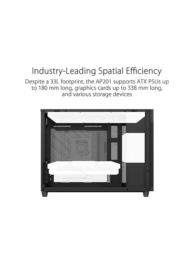 ASUS AP201 PRIME CASE TG Mini Tower Black - Image 2