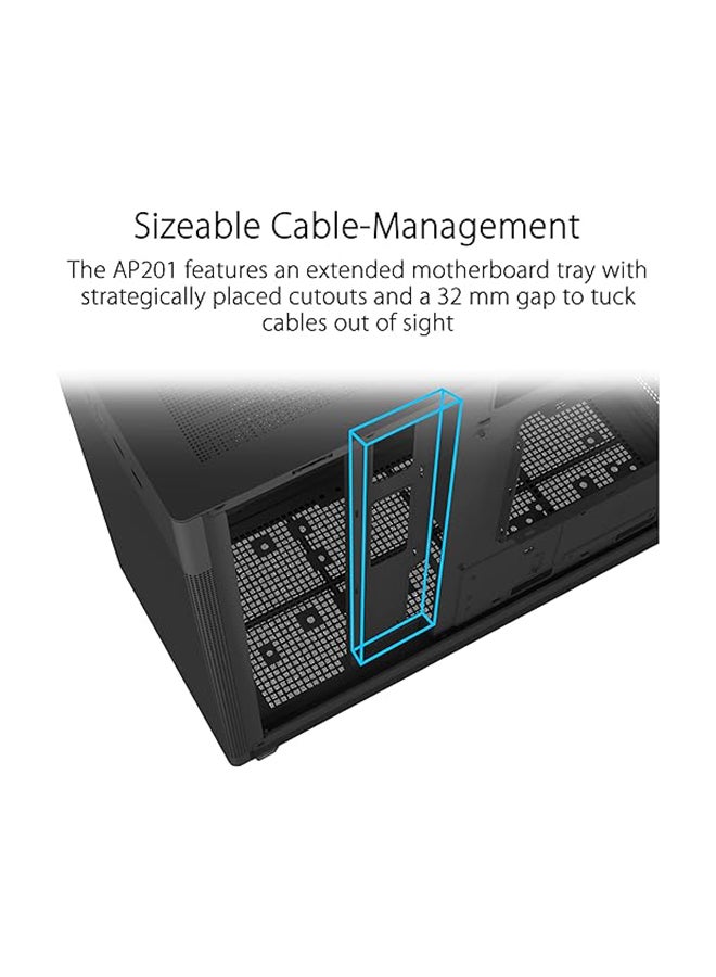 ASUS AP201 PRIME CASE TG Mini Tower Black - Image 5
