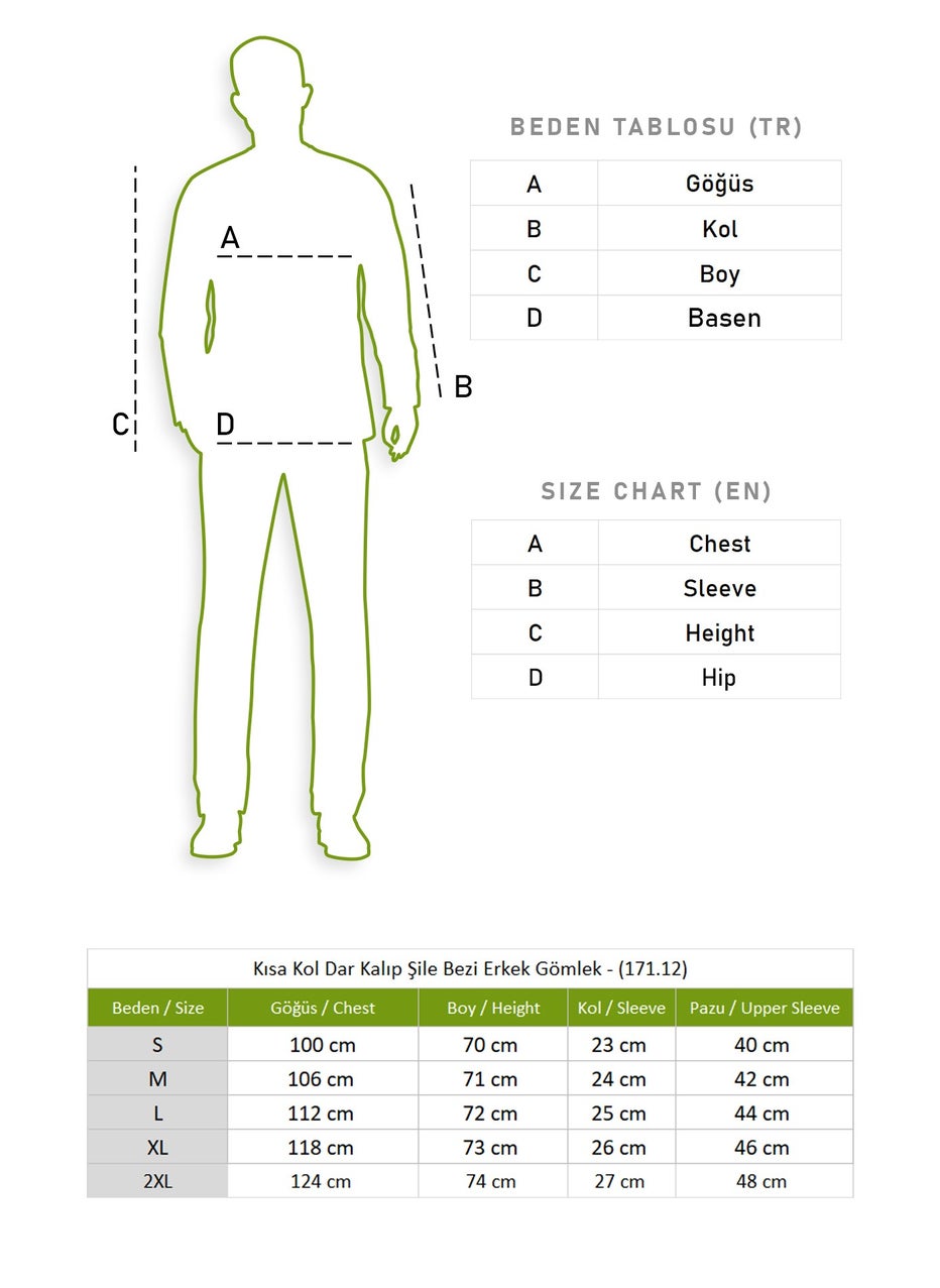 Eliş Şile Bezi - Short Sleeve Slim Fit Sile Cloth Single Pocket Men's Shirt Ice Blue 3027 - Image 1