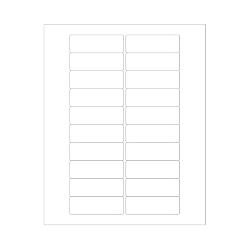 ChromaLabel 1 x 3 Inch Printable Labels, Office Label & Stickers Compatible with Laser and Inkjet Printers - 25 Label Sheets, 500 Labels for Printer, White - Image 1