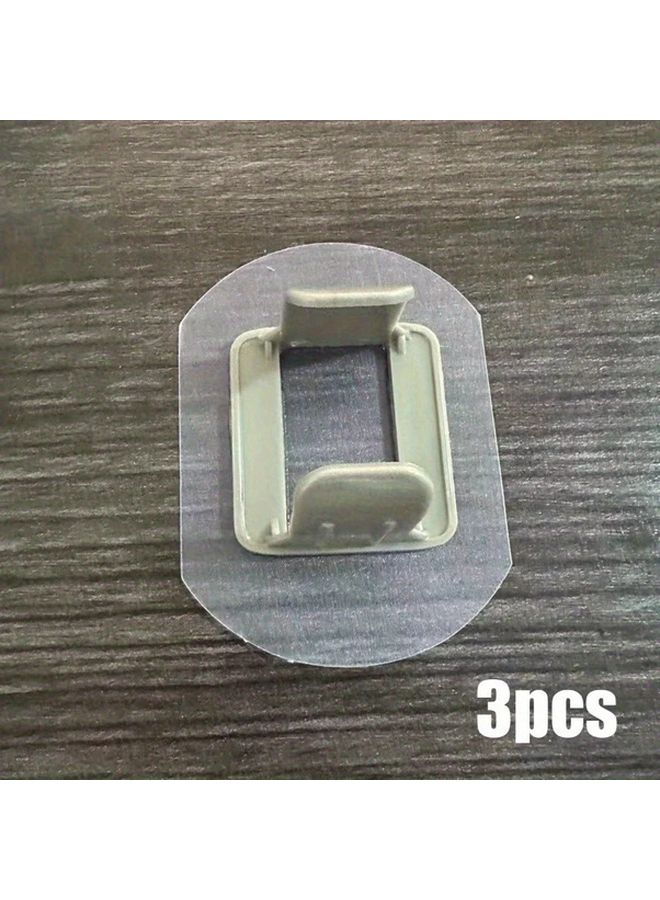 5pcs White Plastic Wall Mount Utility Hooks No Drill Fixing Buckle Easy Install - Image 5