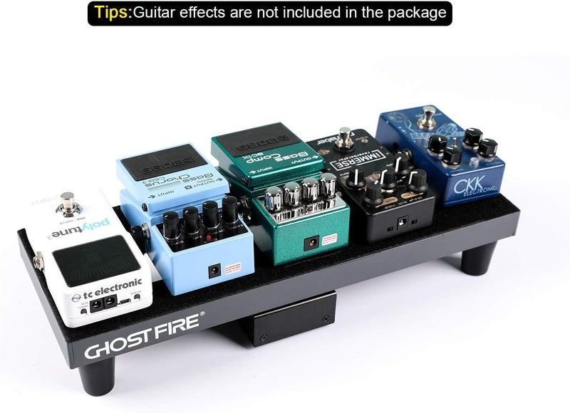 GHOSTFIRE Ghost Fire Guitar Pedal Board - Lightweight Aluminum Alloy Effect Pedalboard with Carry Bag, 13.7''x5.5'' - Image 4