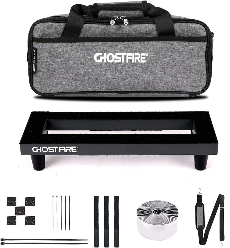 GHOSTFIRE Ghost Fire Guitar Pedal Board - Lightweight Aluminum Alloy Effect Pedalboard with Carry Bag, 13.7''x5.5'' - Image 1
