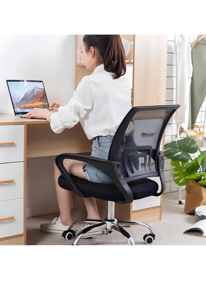Generic Office Chair Ergonomic Computer Chair Height Adjustable Desk Chair with Lumbar Support Backrest Comfortable Rotating Chair for Home DesksOffice  - Image 2