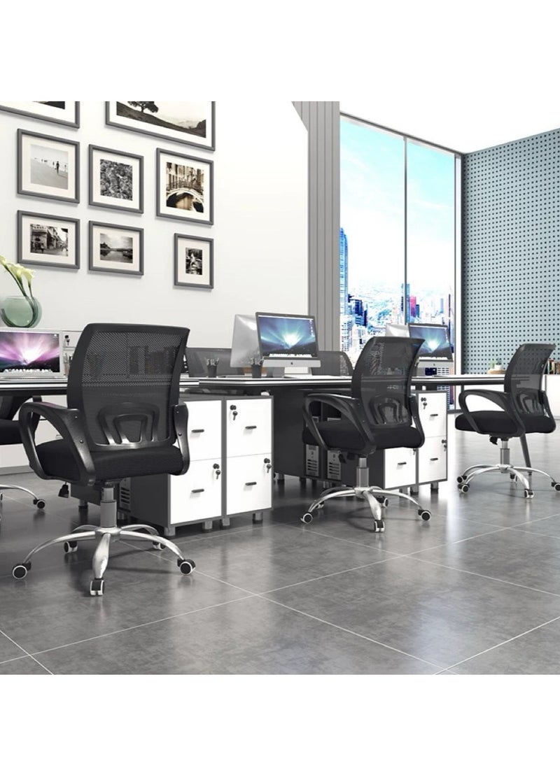 Generic Office Chair Ergonomic Computer Chair Height Adjustable Desk Chair with Lumbar Support Backrest Comfortable Rotating Chair for Home DesksOffice  - Image 3
