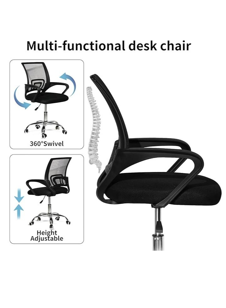 Generic Office Chair Ergonomic Computer Chair Height Adjustable Desk Chair with Lumbar Support Backrest Comfortable Rotating Chair for Home DesksOffice  - Image 5