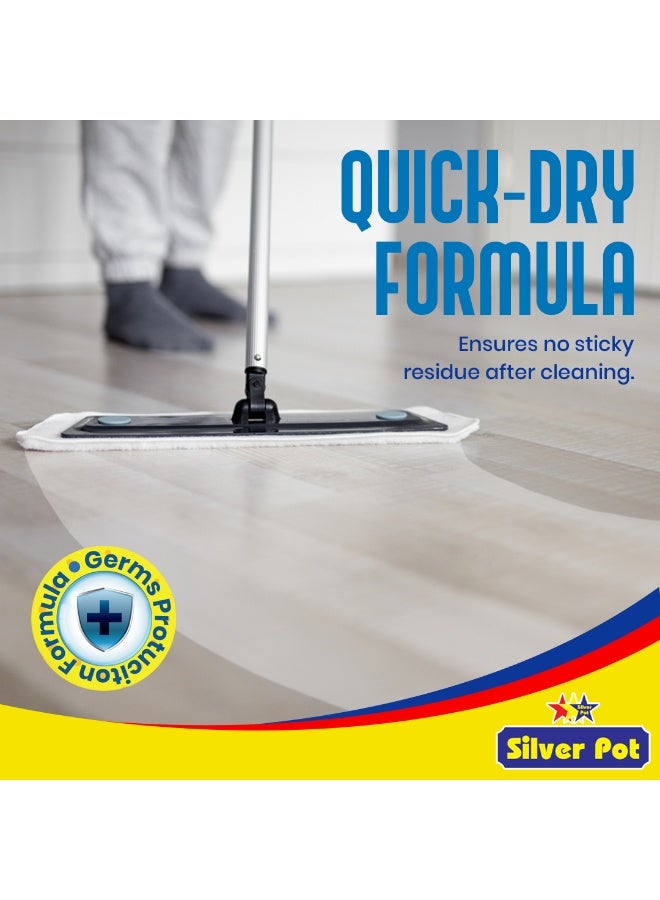 Silver Pot Disinfectant Floor Cleaner Liquid Lemon, 12 Litres – (4 x 3 Litres), Kills 99.9% Germs, Fresh Lemon Fragrance, Multi Surface Floor Cleaning Liquid for Home, Kitchen, Bathroom & Office - Image 3