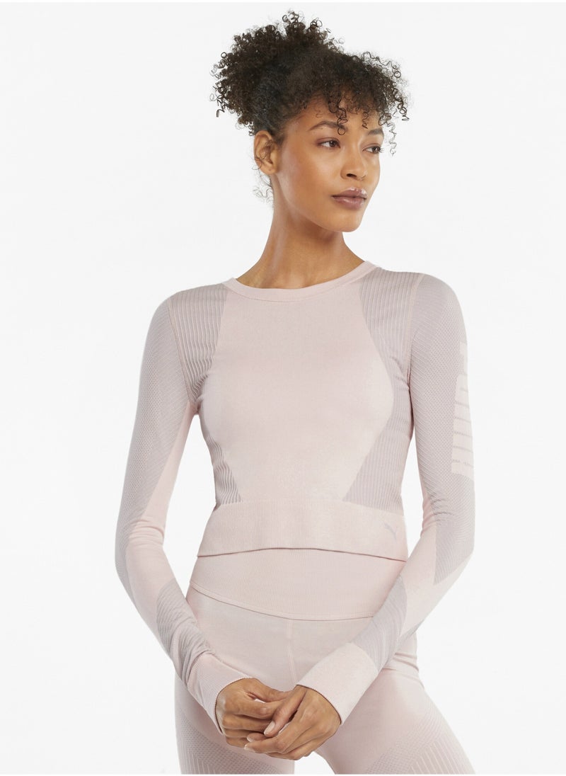 PUMA Seamless Womens Long Sleeve Fitted Training T-Shirt  - Image 1