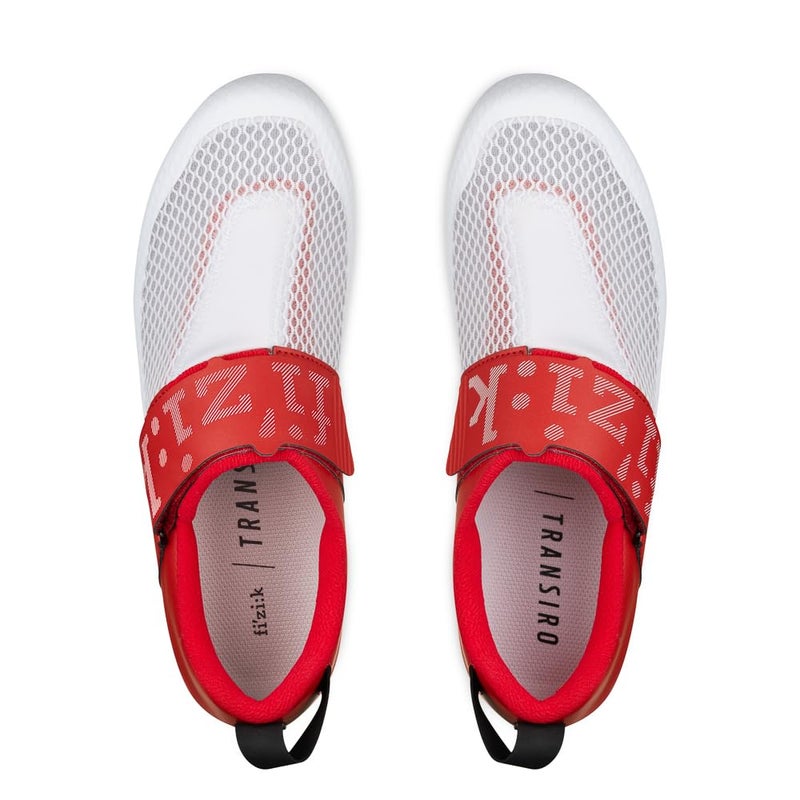 Fizik Transiro Hydra, Highly Breathable Triathlon Innovative Shoes, White/Metallic Red, 7 - Image 3