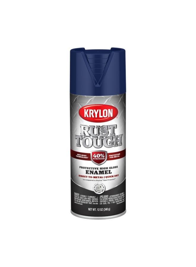 KRYLON Anti-Rust Technology Protective High Gloss Enamel Spray Paint Navy Blue 12oz K09265008 - Image 1