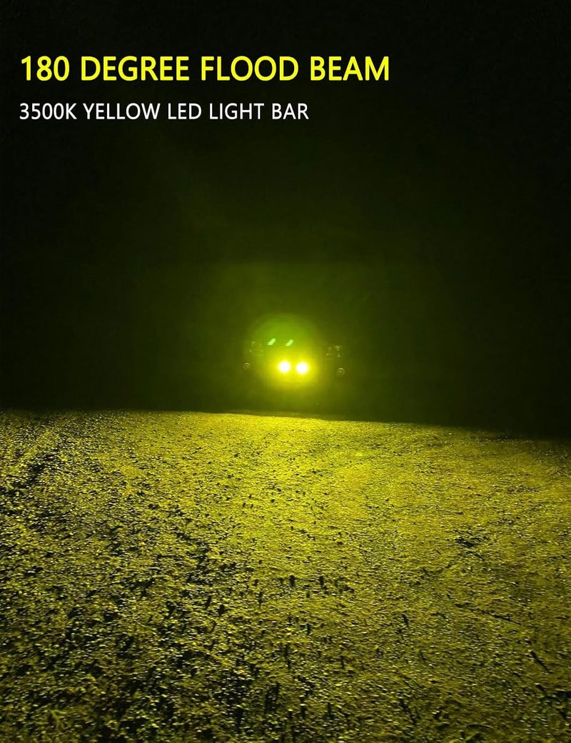 Chelhead 5 Inch 72W Yellow Fog Lights - LED Light Bar for Off-Road Vehicles - Image 2