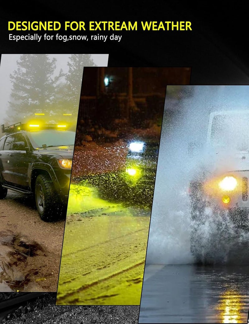 Chelhead 5 Inch 72W Yellow Fog Lights - LED Light Bar for Off-Road Vehicles - Image 3