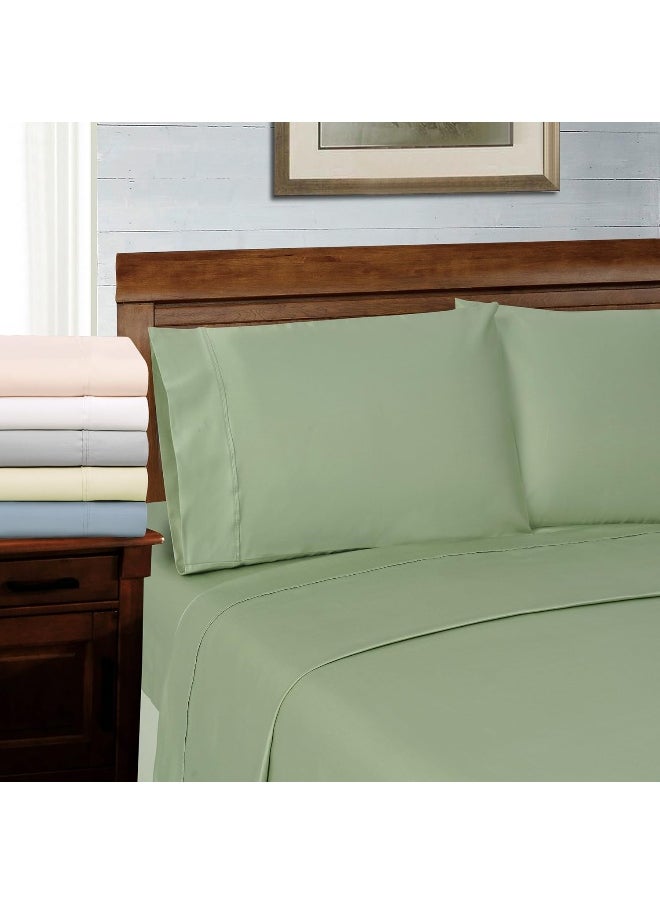 Superior - Superior 600 Thread Count Tencel Blend Sheet Set, California King, Sage - Image 1