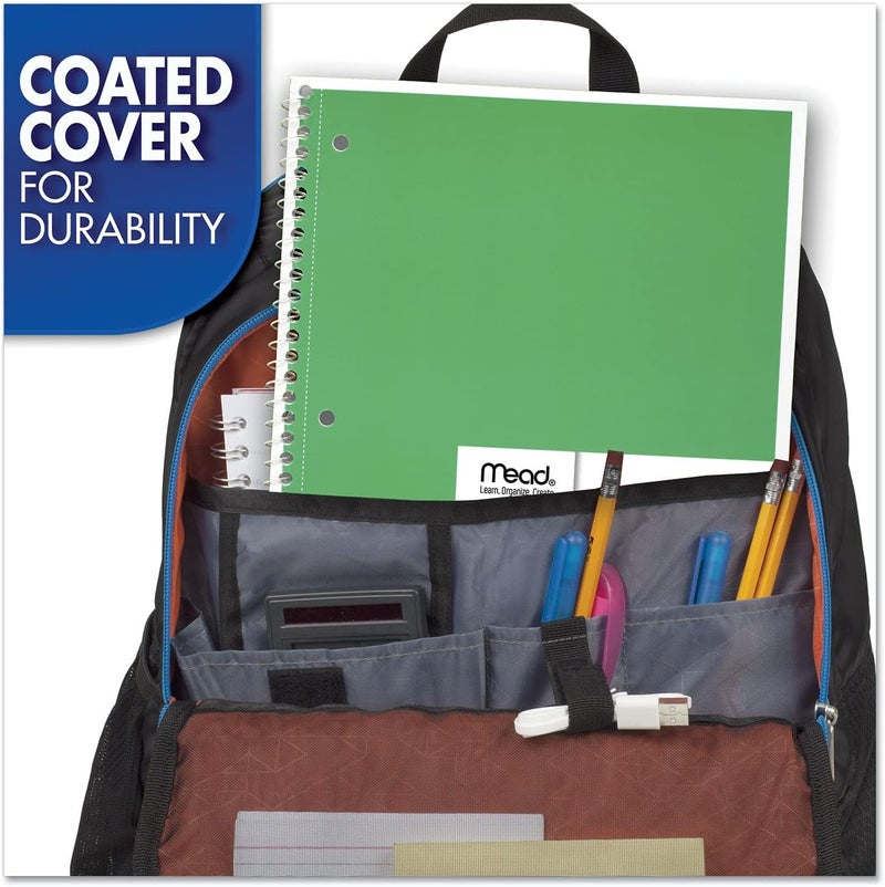 Mead Spiral Notebooks, 6 Pack, 1-Subject, College Ruled Paper, 25.6 cm x 20.3 cm, 70 Sheets per Notebook, Assorted Colors (73065) - Image 5