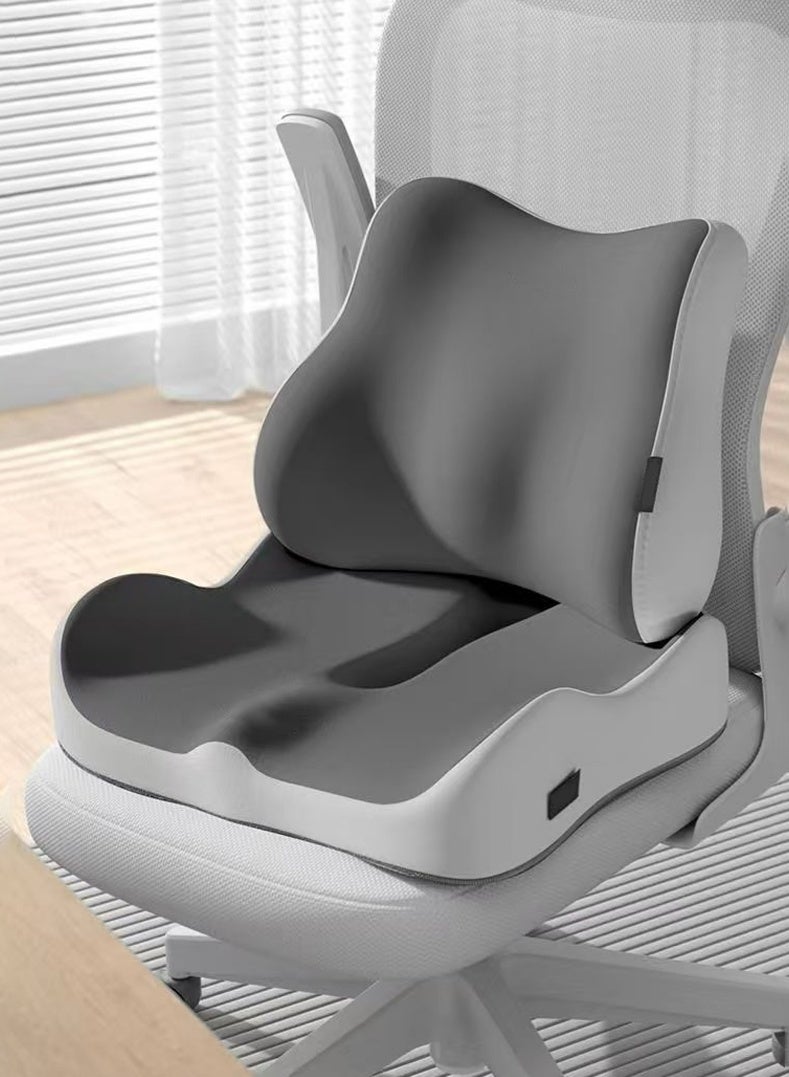 Haidue Lumbar Support Pillow for Office Chair with Ergonomic Multi-Region Design Extra Dense Memory Foam for Office Chair Car Seat Lumbar and Back Support Memory Foam Pillow Coccyx Cushion for Tailbone - Image 1