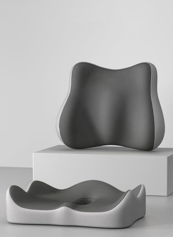 Haidue Lumbar Support Pillow for Office Chair with Ergonomic Multi-Region Design Extra Dense Memory Foam for Office Chair Car Seat Lumbar and Back Support Memory Foam Pillow Coccyx Cushion for Tailbone - Image 2