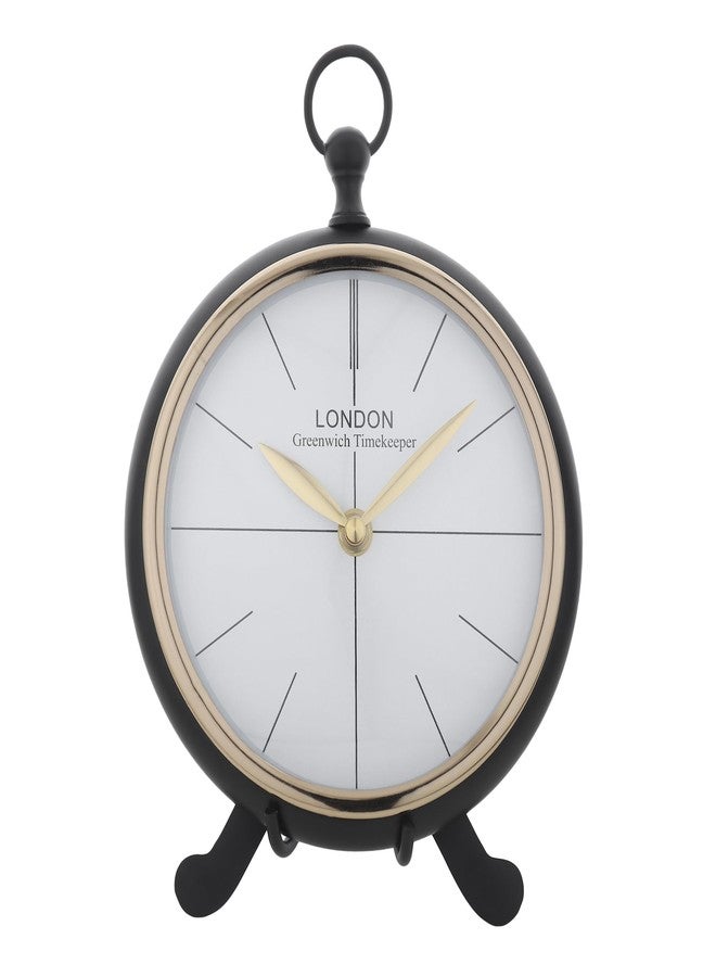 Decor de Maison Handcrafted Regal Standpoint Table Clock (Colours Available - Black and Gold) Decorative Desk Clock for Study Table Office Desk Home Decor Dimensions 10.5 inch x 7 inch - Image 2