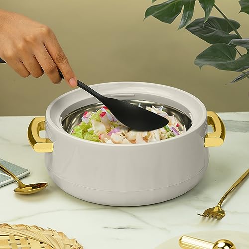 Selvel Elegance Grey Colour Casserole Set Of 3 | BPA Free | And Comes With A Lid & Handle| Keeps Food Hot & Fresh For Long Hours| Suitable For Chapati, Roti, Biryani, Pulao And More - Image 5
