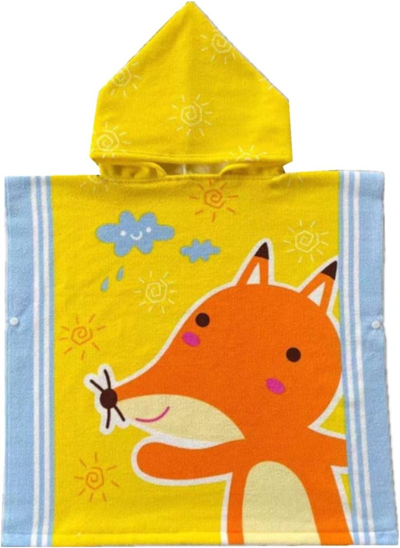 Cutie Cute Kids Hooded Beach Bath Towel Poncho for Age 4-10 Years - Swim Pool Coverup Poncho Cape Multi-use for Bath/Shower/Pool/Swim  - Image 2