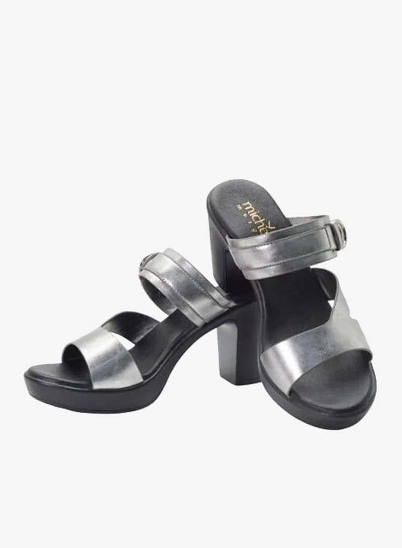 Michelle Morgan Pewter 092-3087 Michelle Morgan Ladies High Heel Sandals 514RJ158 Pewter for Women | Best Price UAE