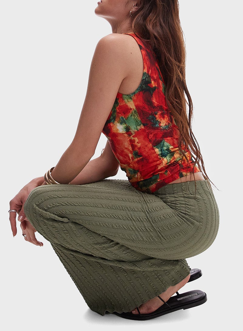 توب شوب تنورة خصر عالي - Image 4