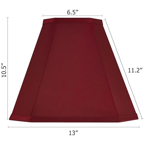 GO&SO GOSO Set of 2 Burgundy Bell Lamp Shades Fabric Lampshade 65Top x 13Bottom x 105Vertical HeightSpider Modern Lamp Shade For Table Floor Lamp Shade ReplacementEasy Assembly - Image 3