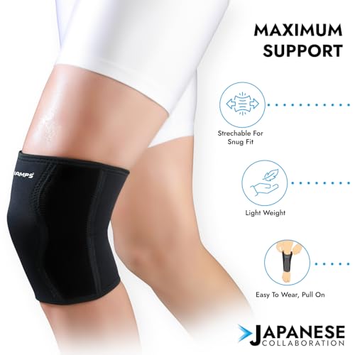 Gochamps Premium Neoprene Knee Sleeve Support for Fitness, Weightlifting, Cross Training, Hiking, Gym, Squats & Workouts, Japanese Collaboration, XXL (48-51 cm, Pack Of 1) - Image 3